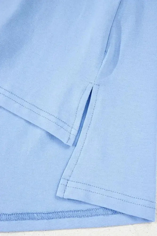 Loose Half Sleeve Hi Low Hem T Shirt - Update AvenueT-ShirtsTrendsi10010057072801910010057072801953f7689b - 3c25 - 4533 - bfee - 69517fd59753 - Max - OriginLight Blue