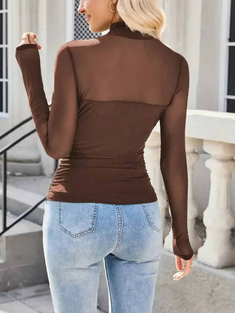 Lovelet Mock Neck Long Sleeve Top - Update AvenueFestival VibesTrendsi100100702648349100100702648349b2d85ed8 - b9df - 4806 - a651 - 1134f9630fc4 - MaxBrown
