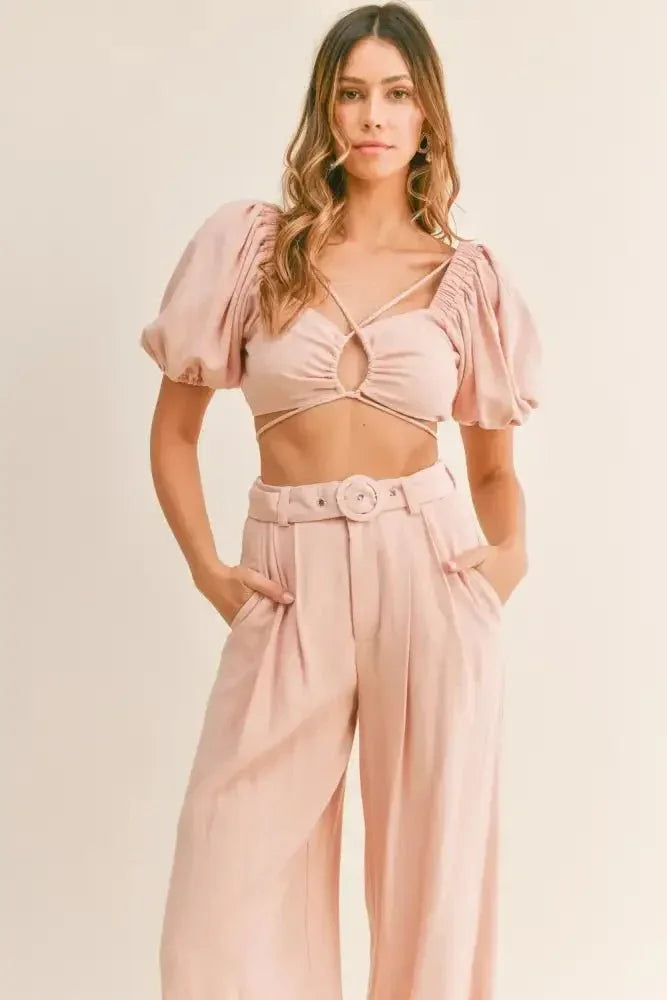 MABLE Cut Out Drawstring Crop Top and Belted Pants Set - Update AvenueFestival VibesTrendsi100100856011330100100856011330c3714d87 - ac40 - 474d - b87c - b86ad7eebc0f - MaxDusty Pink