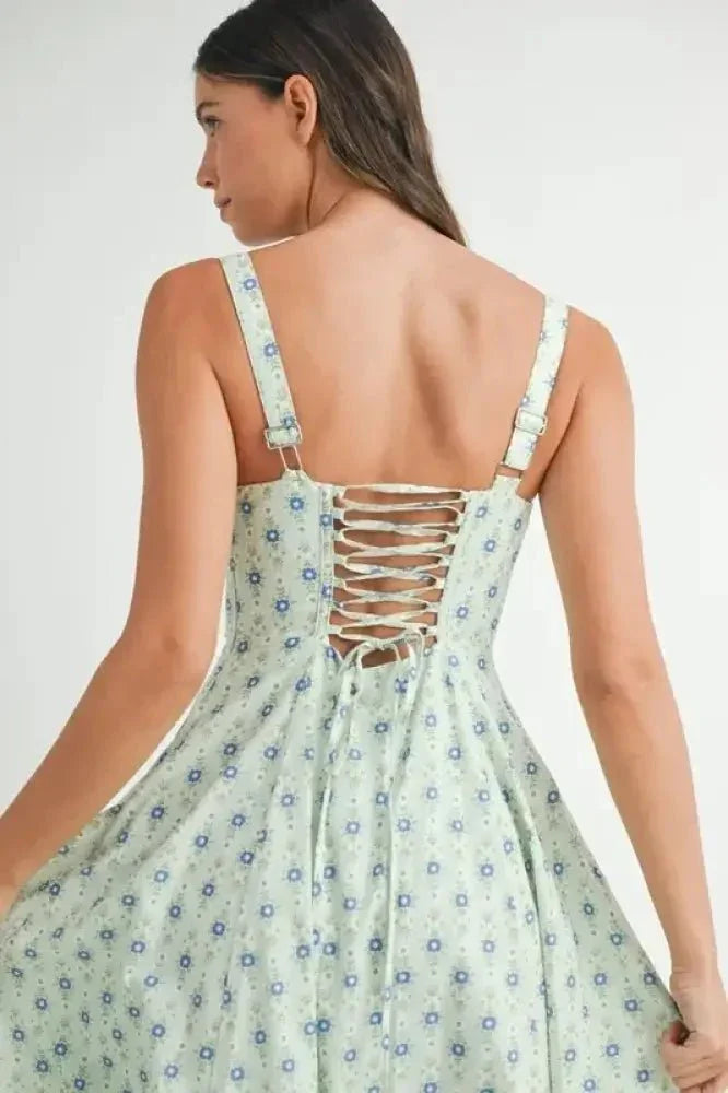 MABLE Floral Print Bustier Back Lace Up Midi Dress - Update AvenueEffortless Elegance: DressesTrendsi100100063751330100100063751330bab64ae71a8f41e6b177e79f897874c6 - Max - OriginMINT