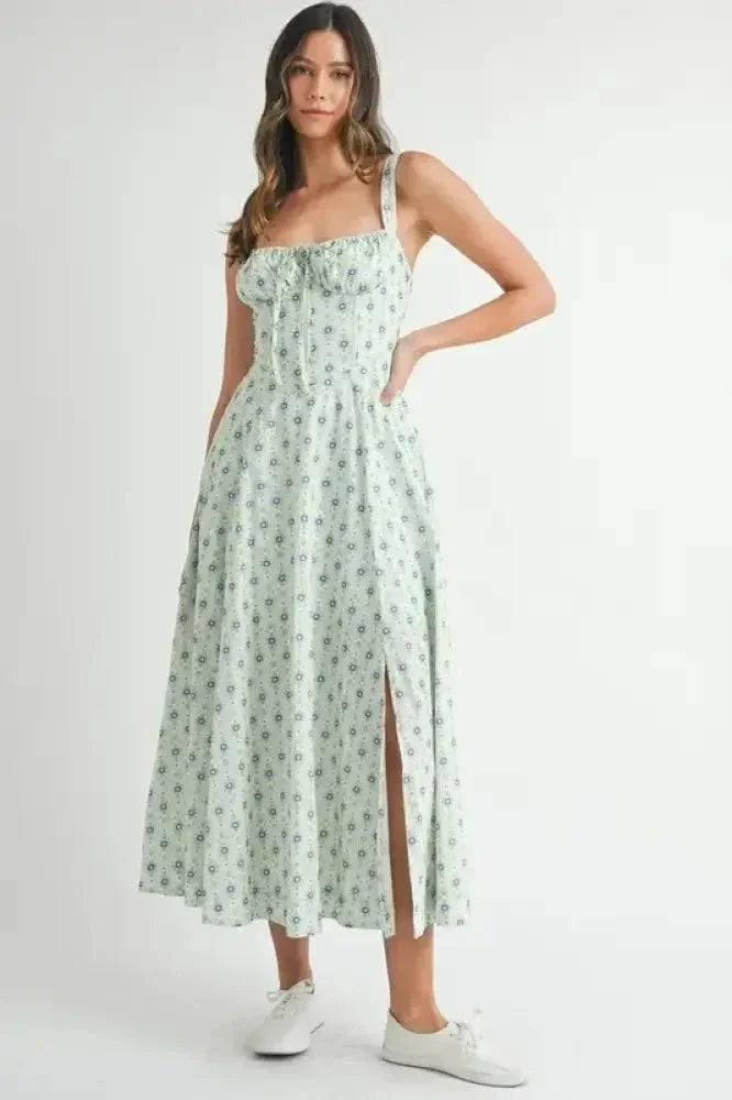 MABLE Floral Print Bustier Back Lace Up Midi Dress - Update AvenueEffortless Elegance: DressesTrendsi100100063751330100100063751330b905398094d8450f8e3f6bdb8ddb5998 - Max - OriginMINT