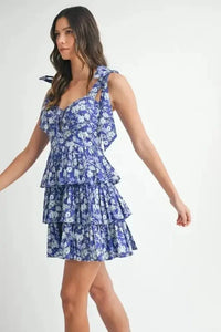 MABLE Floral Print Shoulder Tie Layered Mini Dress - Update AvenueEffortless Elegance: DressesTrendsi100100774721413100100774721413e409be5b89934fcaa547a3b9afb72f71 - Max - OriginRoyal Blue