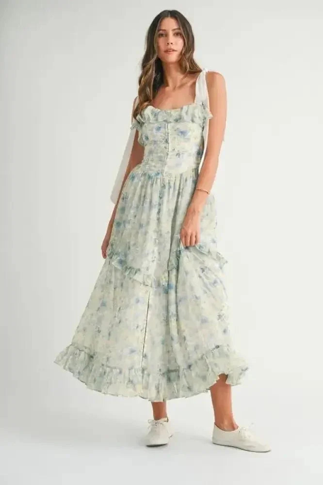 MABLE Floral Printed Shoulder Strap Midi Dress - Update AvenueEffortless Elegance: DressesTrendsi10010064285198410010064285198491e3e130ca714378886cbacb406dc7f9 - Max - OriginBlue