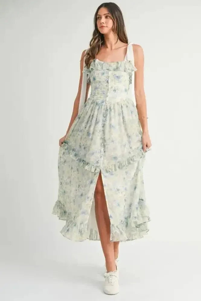 MABLE Floral Printed Shoulder Strap Midi Dress - Update AvenueEffortless Elegance: DressesTrendsi10010064285198410010064285198433ef8b0ffaf3437685e8a14be65b2eef - Max - OriginBlue