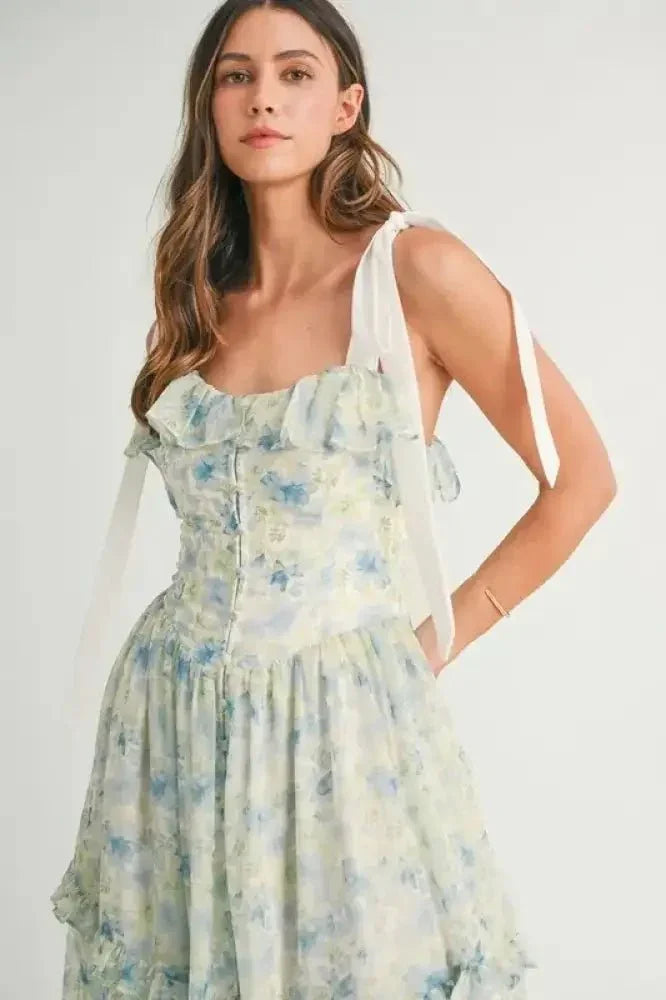MABLE Floral Printed Shoulder Strap Midi Dress - Update AvenueEffortless Elegance: DressesTrendsi1001006428519841001006428519847cbaf455f2034b9f85e894acd9a3cfd8 - Max - OriginBlue