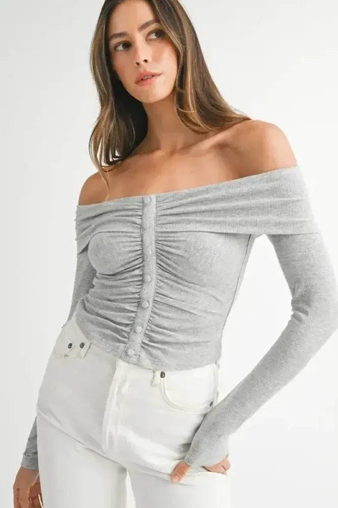 MABLE Off - Shoulder Long Sleeve T-Shirt - Update AvenueT-ShirtsTrendsi10010080411193310010080411193339699565 - f1d9 - 4478 - b39e - e200a2a2fe27 - Max - OriginLight Gray