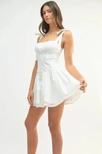 MABLE Shoulder Tie Corset Panel Mini Dress - Update AvenueEffortless Elegance: DressesTrendsi1001004179613271001004179613276084295460884c80937692ddb0facc22 - Max - OriginOFF WHITE