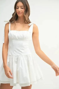 MABLE Shoulder Tie Corset Panel Mini Dress - Update AvenueEffortless Elegance: DressesTrendsi1001004179613271001004179613273159f90c23d94f8f8126dc5a40daa955 - Max - OriginOFF WHITE