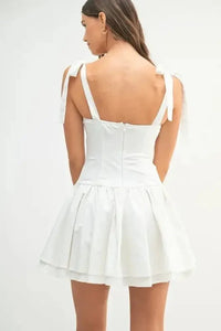 MABLE Shoulder Tie Corset Panel Mini Dress - Update AvenueEffortless Elegance: DressesTrendsi10010041796132710010041796132739348d5320174b9c8b06e2264e858d90 - Max - OriginOFF WHITE