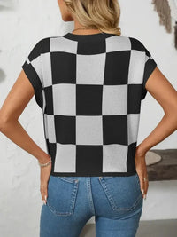 Mandy Checkered Round Neck Cap Sleeve Knit Top - Update AvenueTrendsi1001001288150651001001288150658a6b7d2e - 3749 - 4730 - 8c12 - 6d773e6bb99e - MaxPink