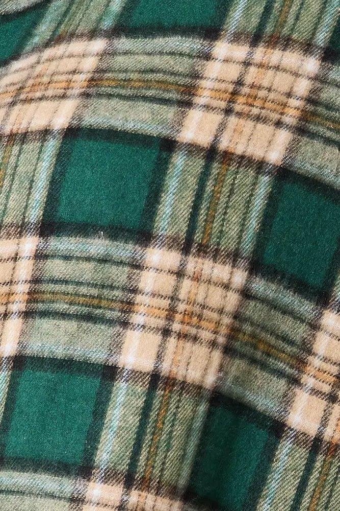 Mandy Plaid Collared Neck Long Sleeve Shirt - Update AvenueTrendsi1001018157720641001018157720640bc4778a56414f8f99a8fe371f238e15 - MaxDark Green