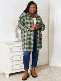 Mandy Plaid Collared Neck Long Sleeve Shirt - Update AvenueTrendsi100101815772064100101815772064551bc40052434c93931b5edc181a65b7 - MaxDark Green