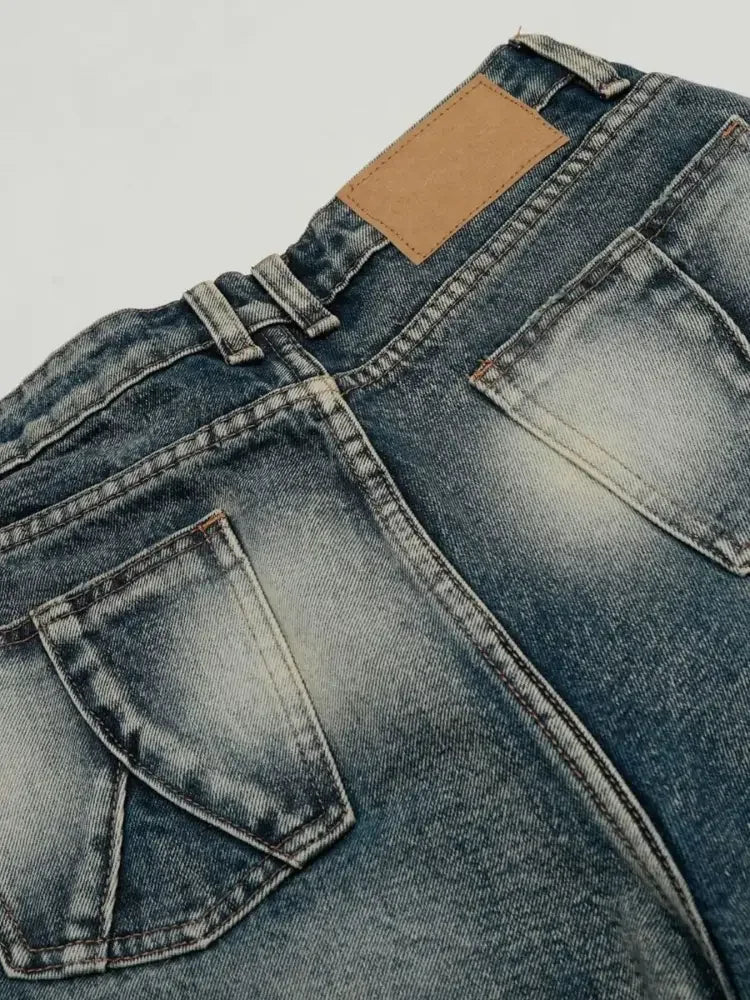 Men's Acid Wash Denim Shorts