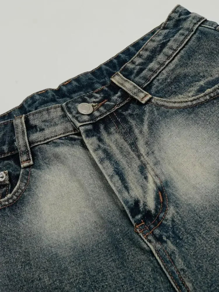 Men's Acid Wash Denim Shorts