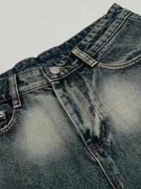 Men's Acid Wash Denim Shorts