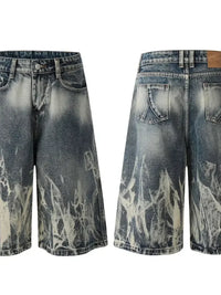 Men's Acid Wash Denim Shorts