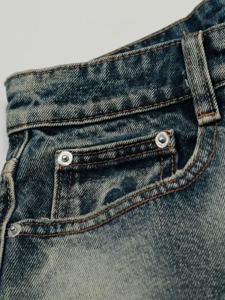 Men's Acid Wash Denim Shorts