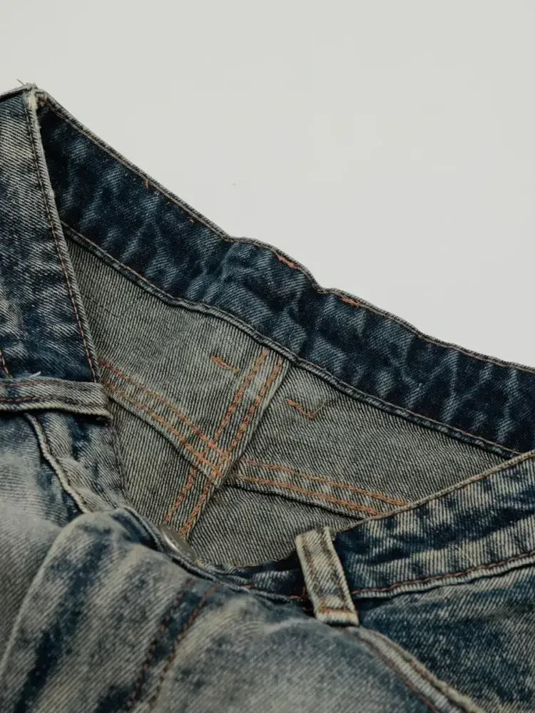 Men's Acid Wash Denim Shorts