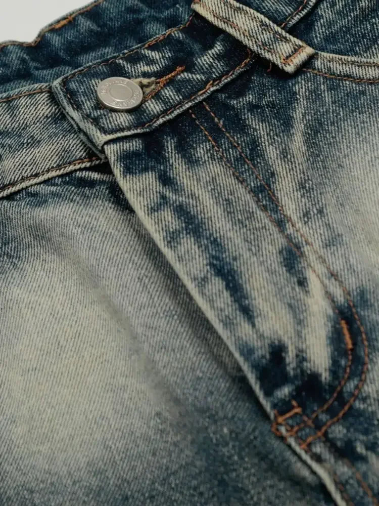 Men's Acid Wash Denim Shorts