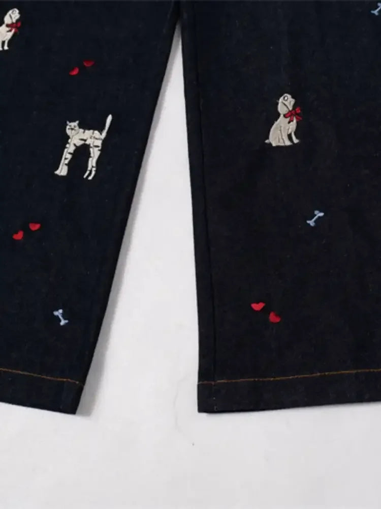 Men's Animal Wide Leg Jeans