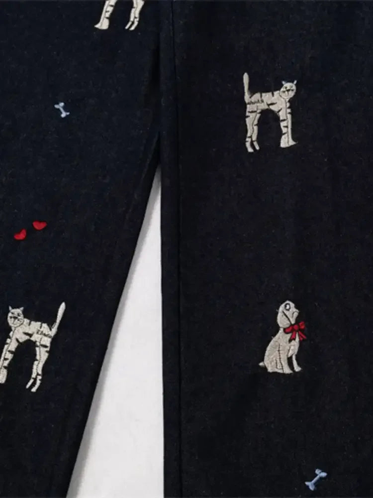 Men's Animal Wide Leg Jeans