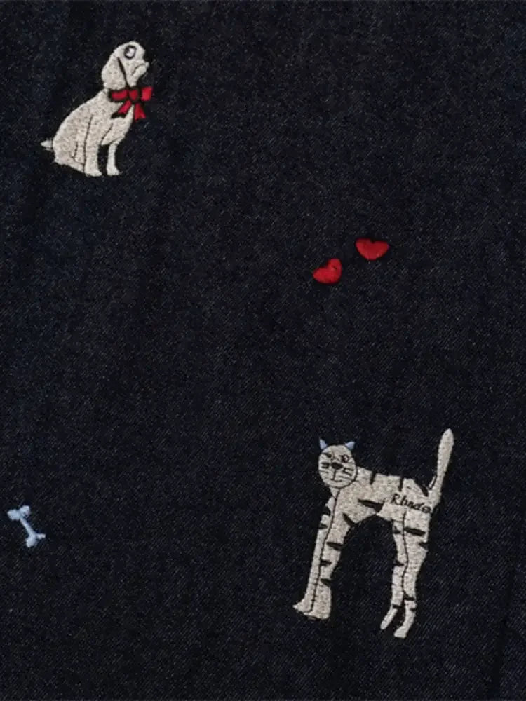 Men's Animal Wide Leg Jeans