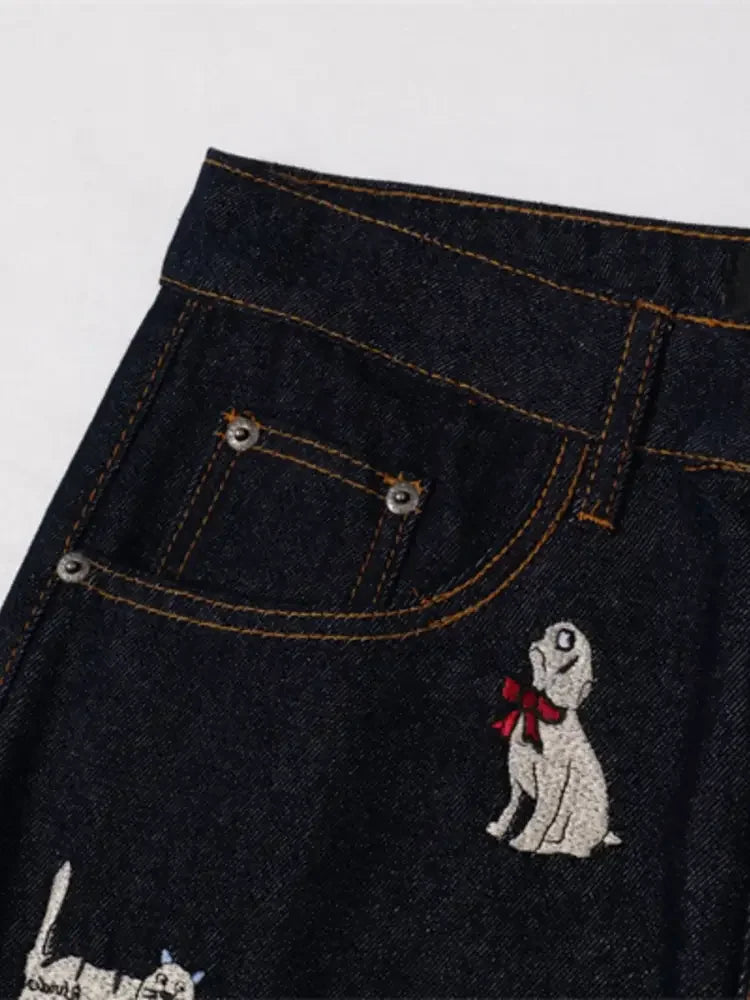Men's Animal Wide Leg Jeans