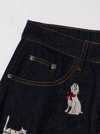 Men's Animal Wide Leg Jeans