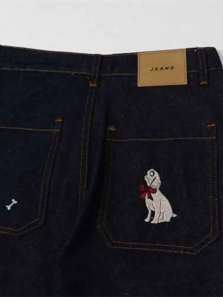 Men's Animal Wide Leg Jeans