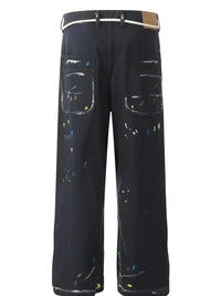 Men's Artistic Paint Splatter Wide Leg Baggy Jeans - Update AvenueTrendsi100400270361965100400270361965Men's Artistic Paint Splatter Wide Leg Baggy JeansBlack