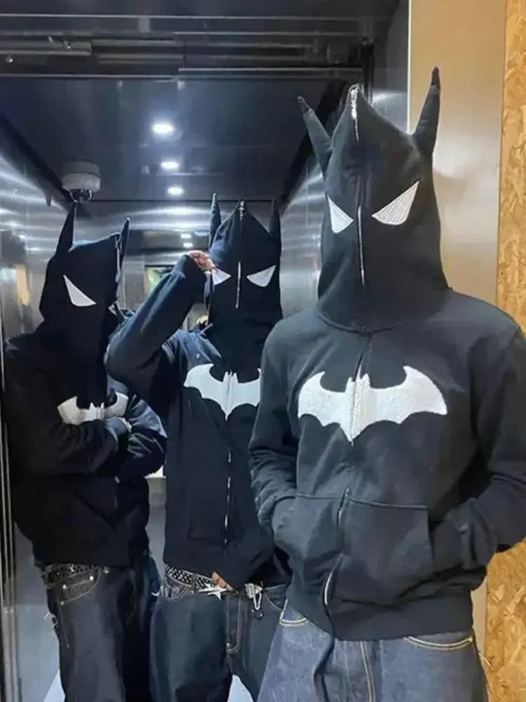 Men's Bat Embroidered Zip Up Hoodie - Update AvenueHalloweenTrendsi1004006767834491004006767834496ad67801 - 2ded - 49af - b3c5 - 41f77af03770 - MaxBlack
