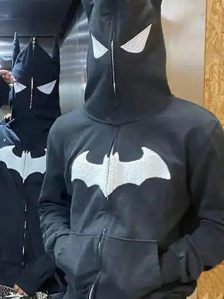 Men's Bat Embroidered Zip Up Hoodie - Update AvenueHalloweenTrendsi1004006767834491004006767834495a6b16fe - a7f1 - 4c89 - ae3c - 6c9915ccc9ec - MaxBlack
