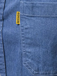 Men's Button-Down Denim Shirt with Chest Pocket