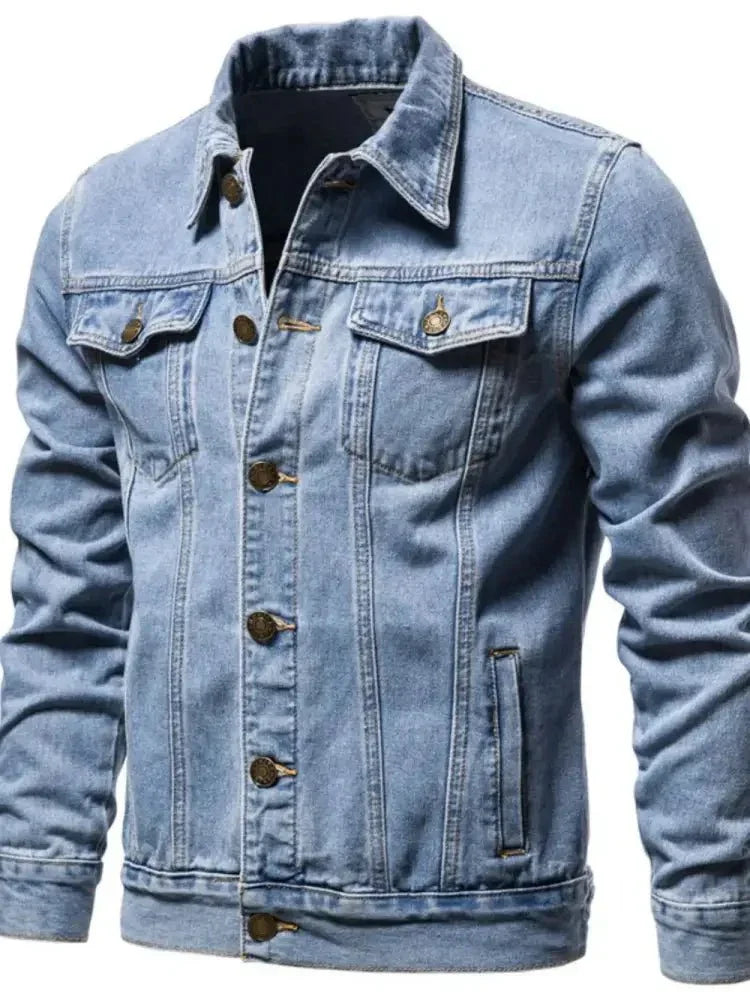 Men's Button Down Long Sleeve Denim Jacket - Update AvenueTrendsi100400714744356100400714744356Men's Button Down Long Sleeve Denim JacketLight