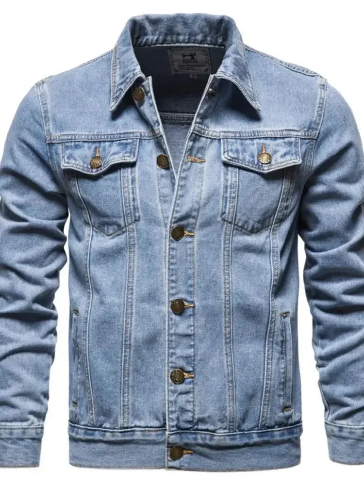 Men's Button Down Long Sleeve Denim Jacket - Update AvenueTrendsi100400714744356100400714744356Men's Button Down Long Sleeve Denim JacketLight