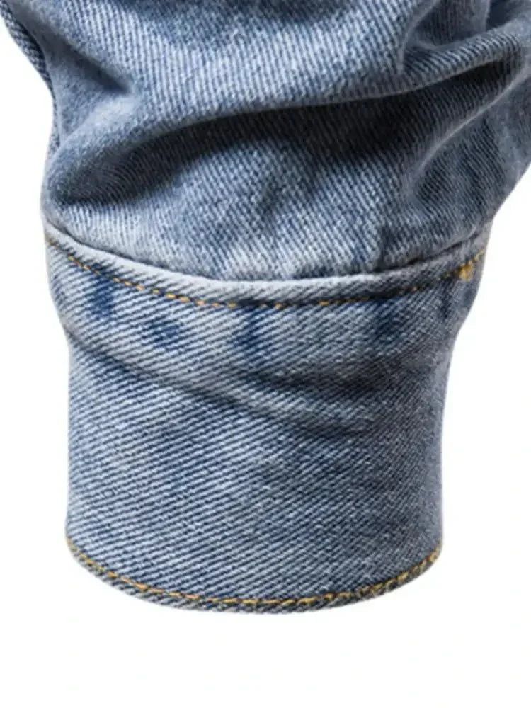 Men's Button Down Long Sleeve Denim Jacket - Update AvenueTrendsi100400714744356100400714744356Men's Button Down Long Sleeve Denim JacketLight