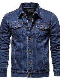 Men's Button Down Long Sleeve Denim Jacket - Update AvenueTrendsi100400714748264100400714748264Men's Button Down Long Sleeve Denim JacketMedium