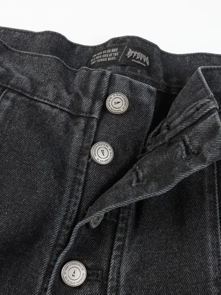 Men's Button Fly Studded Bootcut Jeans