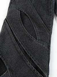 Men's Button Fly Studded Bootcut Jeans