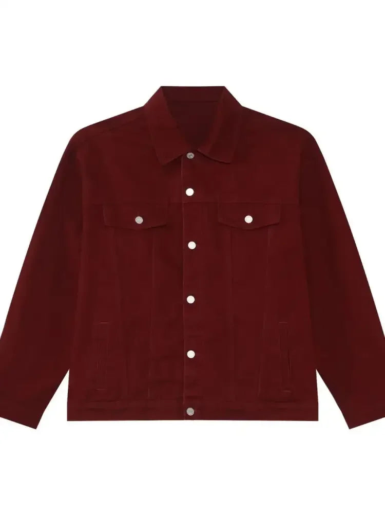Men's Button Up Dropped Shoulder Denim Jacket
