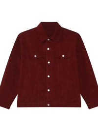 Men's Button Up Dropped Shoulder Denim Jacket