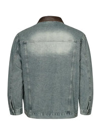 Men's Button Up Long Sleeve Denim Jacket