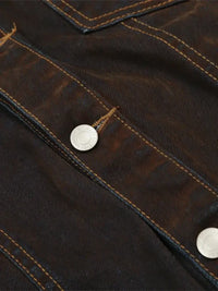 Men's Button Up Long Sleeve Denim Jacket