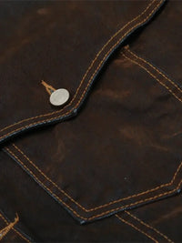 Men's Button Up Long Sleeve Denim Jacket