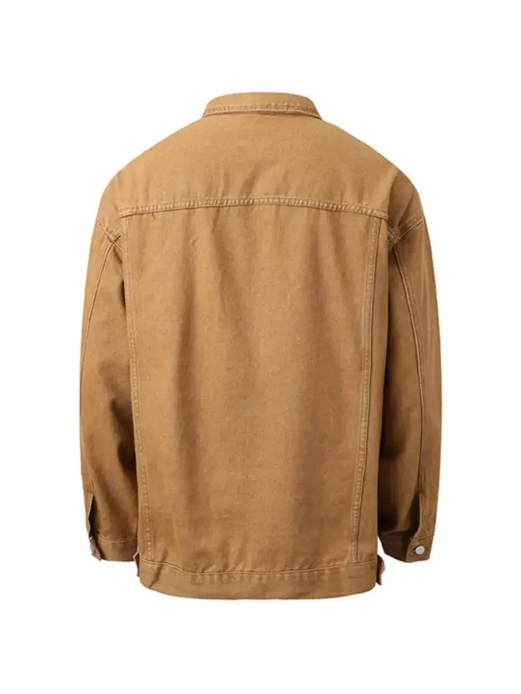 Men's Button Up Long Sleeve Denim Jacket