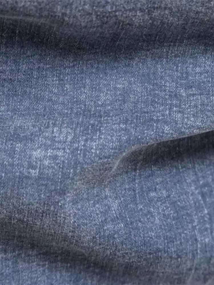 Men's Button Up Long Sleeve Denim Shirt