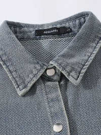 Men's Button Up Long Sleeve Denim Shirt