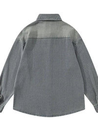 Men's Button Up Long Sleeve Denim Shirt
