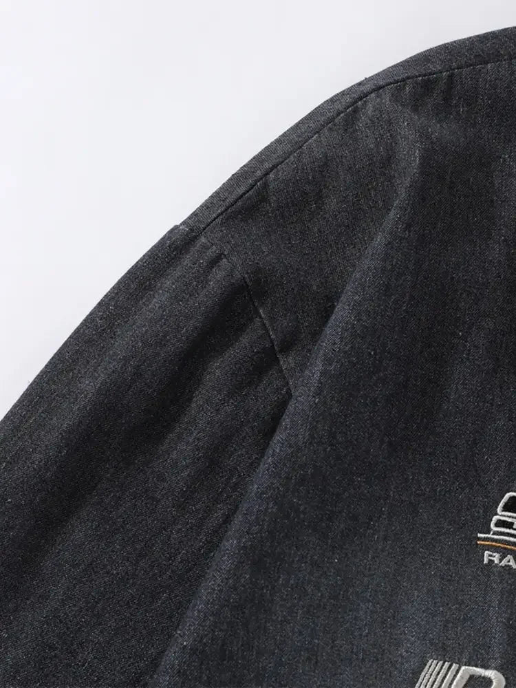 Men's Button Up Long Sleeve Denim Shirt