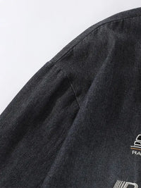 Men's Button Up Long Sleeve Denim Shirt